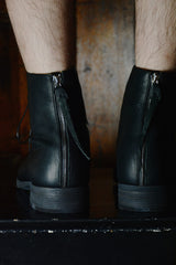 SHORT BACK ZIPPER BOOT W/LACES