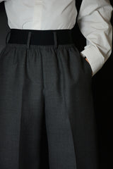 ELASTIC WAIST PANTS - WOOL TWILL TAILORIMG