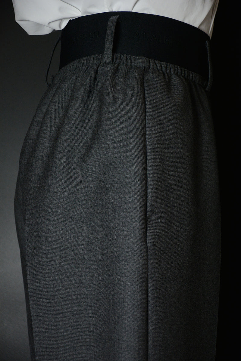 ELASTIC WAIST PANTS - WOOL TWILL TAILORIMG