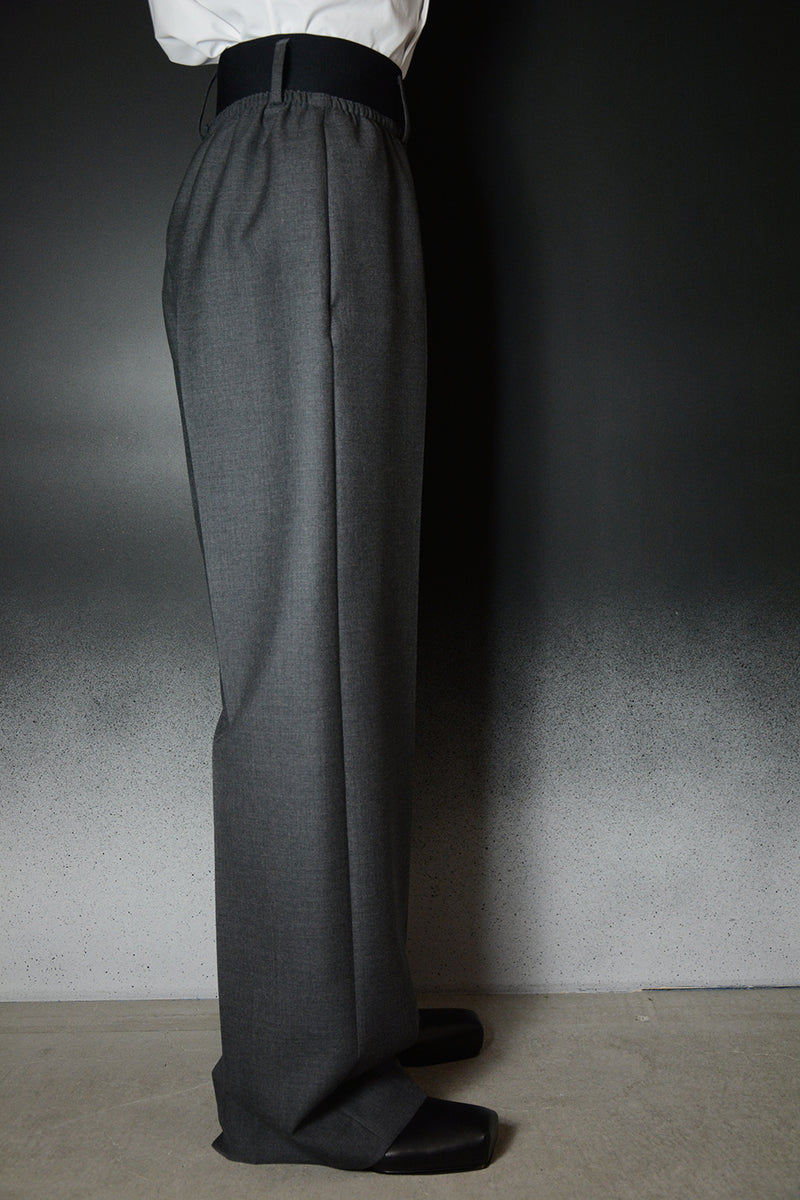 ELASTIC WAIST PANTS - WOOL TWILL TAILORIMG