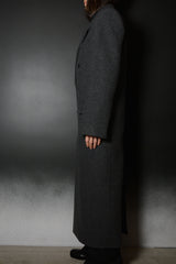 DOUBLE BREASTED COLLARBONE COAT-COAT WOOL