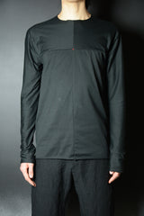 ONE-PIECE LONG SLEEVE T-SHIRT / BLACK