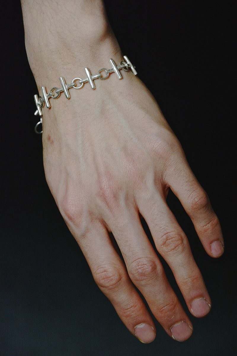 MULTIPLE CROSS SILVER BRACELET