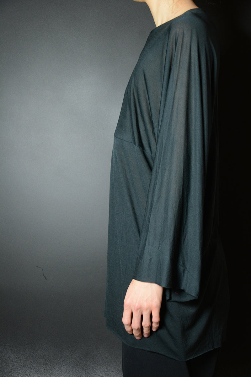 EXTRA WIDE ONE PIECE LONG SLEEVE T-SHIRTS / BLACK