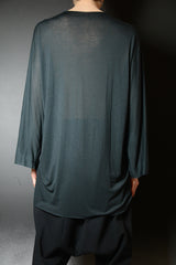 EXTRA WIDE ONE PIECE LONG SLEEVE T-SHIRTS / BLACK