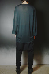 EXTRA WIDE ONE PIECE LONG SLEEVE T-SHIRTS / BLACK