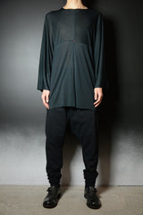 EXTRA WIDE ONE PIECE LONG SLEEVE T-SHIRTS / BLACK