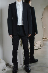 OBJECT DYED UNLINED, VISIBLE MELTLOCK, 1 BUTTON JACKET