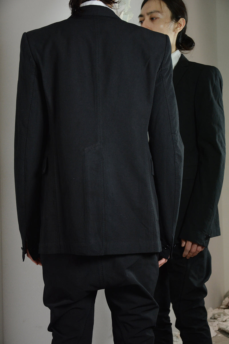 OBJECT DYED UNLINED, VISIBLE MELTLOCK, 1 BUTTON JACKET