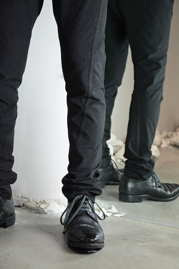 OBJECT DYED VISIBLE MELTLOCK FRONT-ZIP TROUSERS