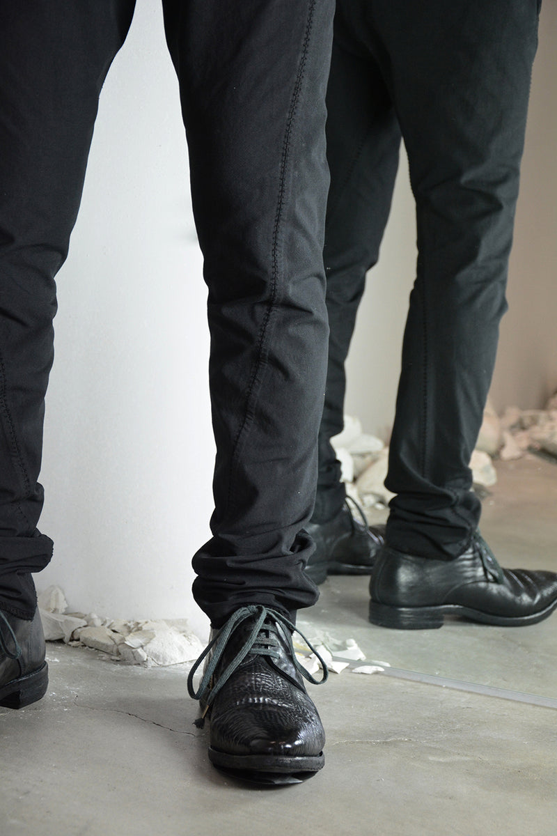 OBJECT DYED VISIBLE MELTLOCK FRONT-ZIP TROUSERS