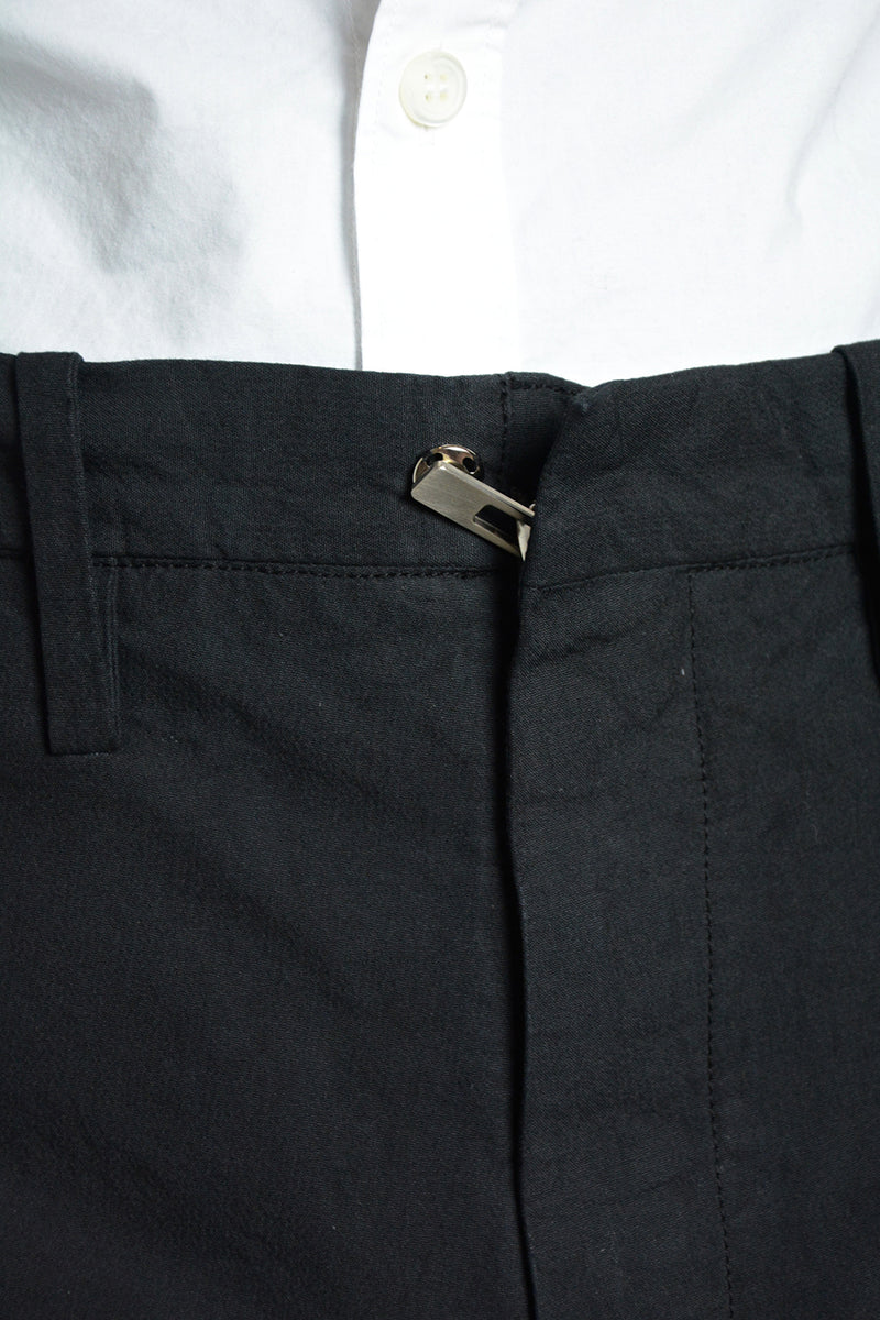 OBJECT DYED VISIBLE MELTLOCK FRONT-ZIP TROUSERS