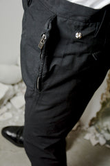 OBJECT DYED VISIBLE MELTLOCK FRONT-ZIP TROUSERS