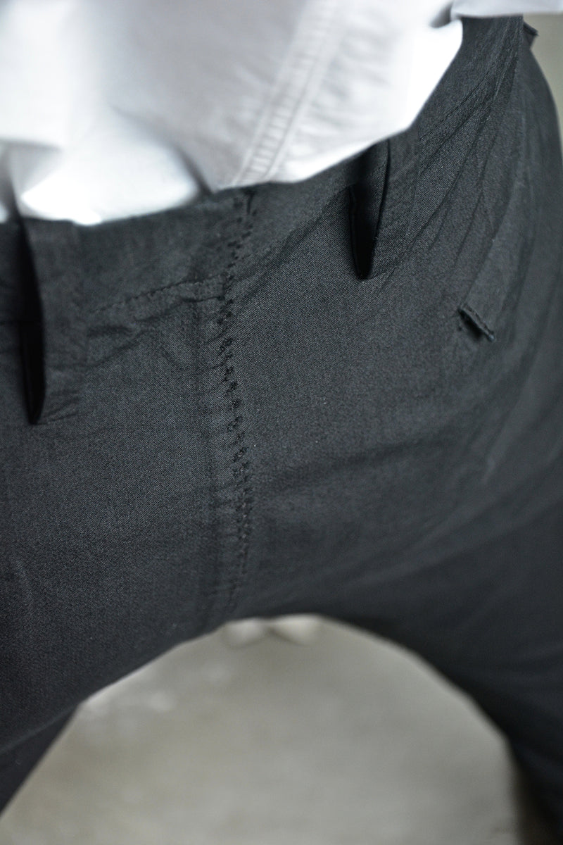 OBJECT DYED VISIBLE MELTLOCK FRONT-ZIP TROUSERS