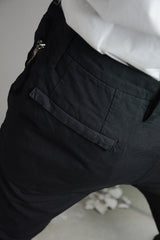 OBJECT DYED VISIBLE MELTLOCK FRONT-ZIP TROUSERS