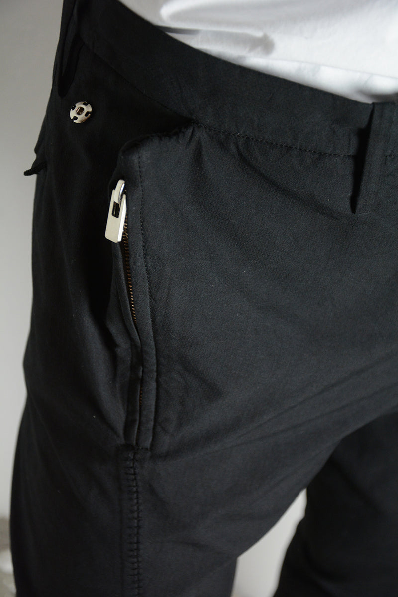 OBJECT DYED VISIBLE MELTLOCK FRONT-ZIP TROUSERS