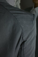OBJECT DYED UNLINED, VISIBLE MELTLOCK, ELONGATED 2 BUTTON JACKET