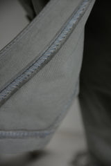 OBJECT DYED UNLINED, VISIBLE MELTLOCK, ELONGATED 2 BUTTON JACKET