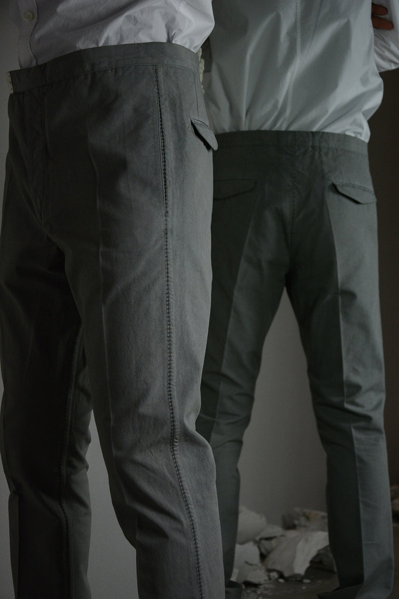 OBJECT DYED VISIBLE MELTLOCK BREADSTICK TROUSERS