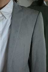 OBJECT DYED UNLINED, VISIBLE MELTLOCK, 1 BUTTON JACKET