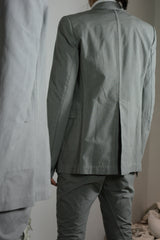 OBJECT DYED UNLINED, VISIBLE MELTLOCK, 1 BUTTON JACKET