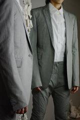 OBJECT DYED UNLINED, VISIBLE MELTLOCK, 1 BUTTON JACKET