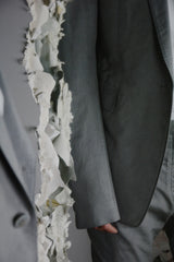 OBJECT DYED UNLINED, VISIBLE MELTLOCK, 1 BUTTON JACKET