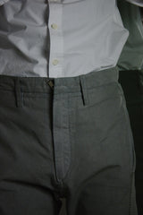 OBJECT DYED VISIBLE MELTLOCK FRONT-ZIP TROUSERS