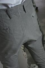 OBJECT DYED VISIBLE MELTLOCK FRONT-ZIP TROUSERS