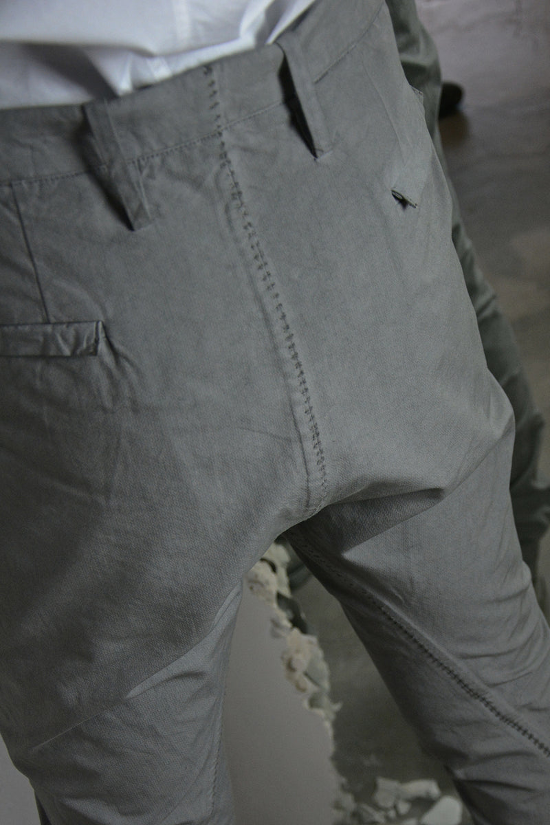 OBJECT DYED VISIBLE MELTLOCK FRONT-ZIP TROUSERS