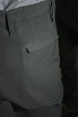 OBJECT DYED VISIBLE MELTLOCK FRONT-ZIP TROUSERS