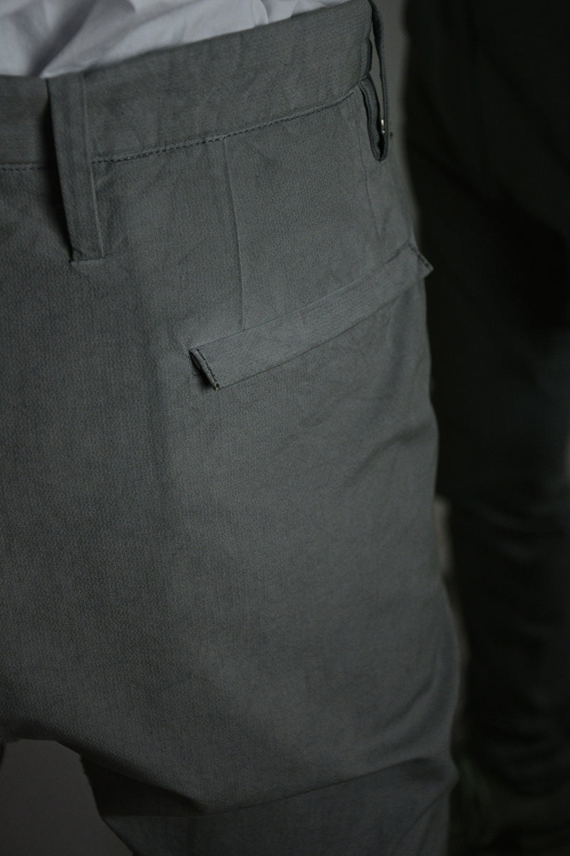 OBJECT DYED VISIBLE MELTLOCK FRONT-ZIP TROUSERS