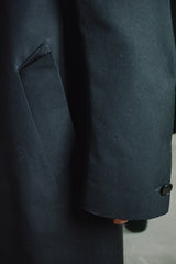 BACK RAGLAN HIGH NECK LINED COAT