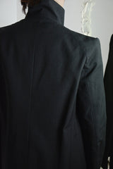 BACK RAGLAN HIGH NECK LINED COAT