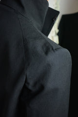 BACK RAGLAN HIGH NECK LINED COAT
