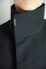 BACK RAGLAN HIGH NECK LINED COAT