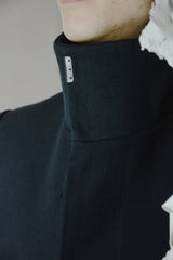 BACK RAGLAN HIGH NECK LINED COAT