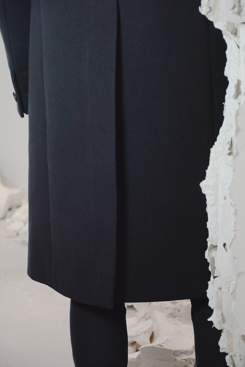 BACK RAGLAN HIGH NECK LINED COAT