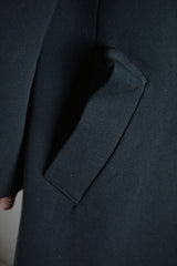 BACK RAGLAN HIGH NECK LINED COAT