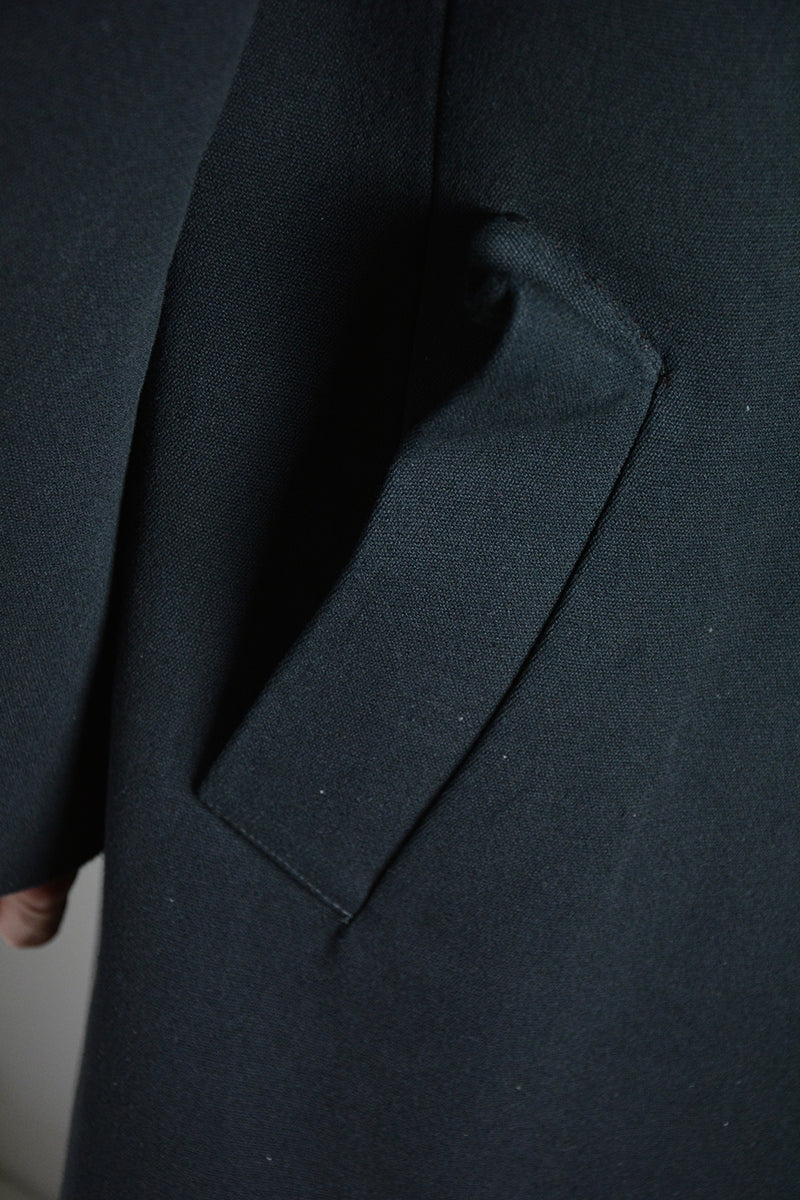 BACK RAGLAN HIGH NECK LINED COAT