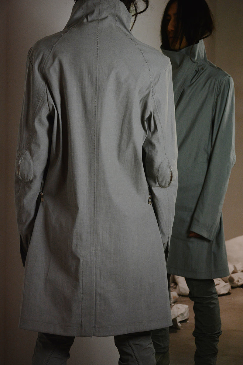 STIRRED, CHAIN SEAM, PROSTHETIC ELBOW BUTTON-DOWN COLLAR PARKA