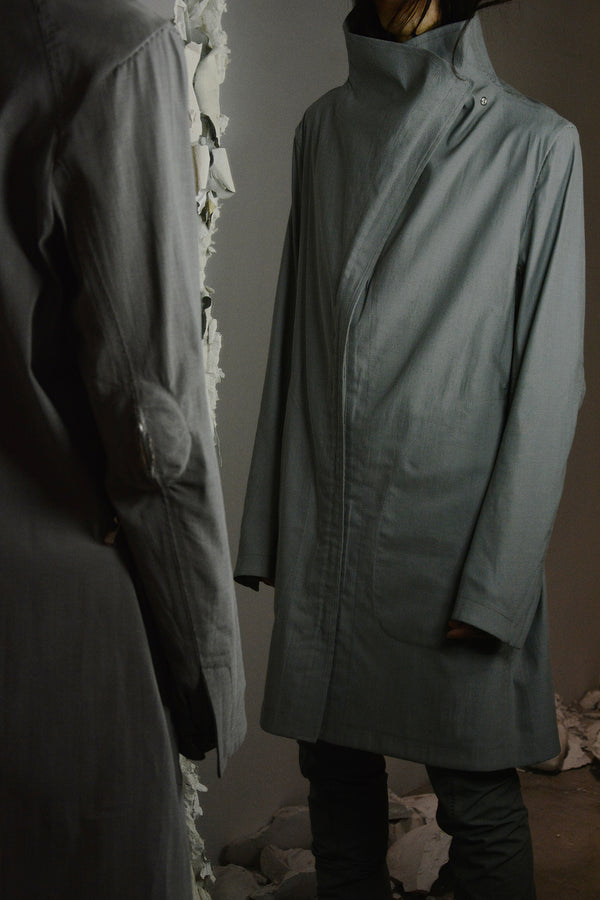 STIRRED, CHAIN SEAM, PROSTHETIC ELBOW BUTTON-DOWN COLLAR PARKA