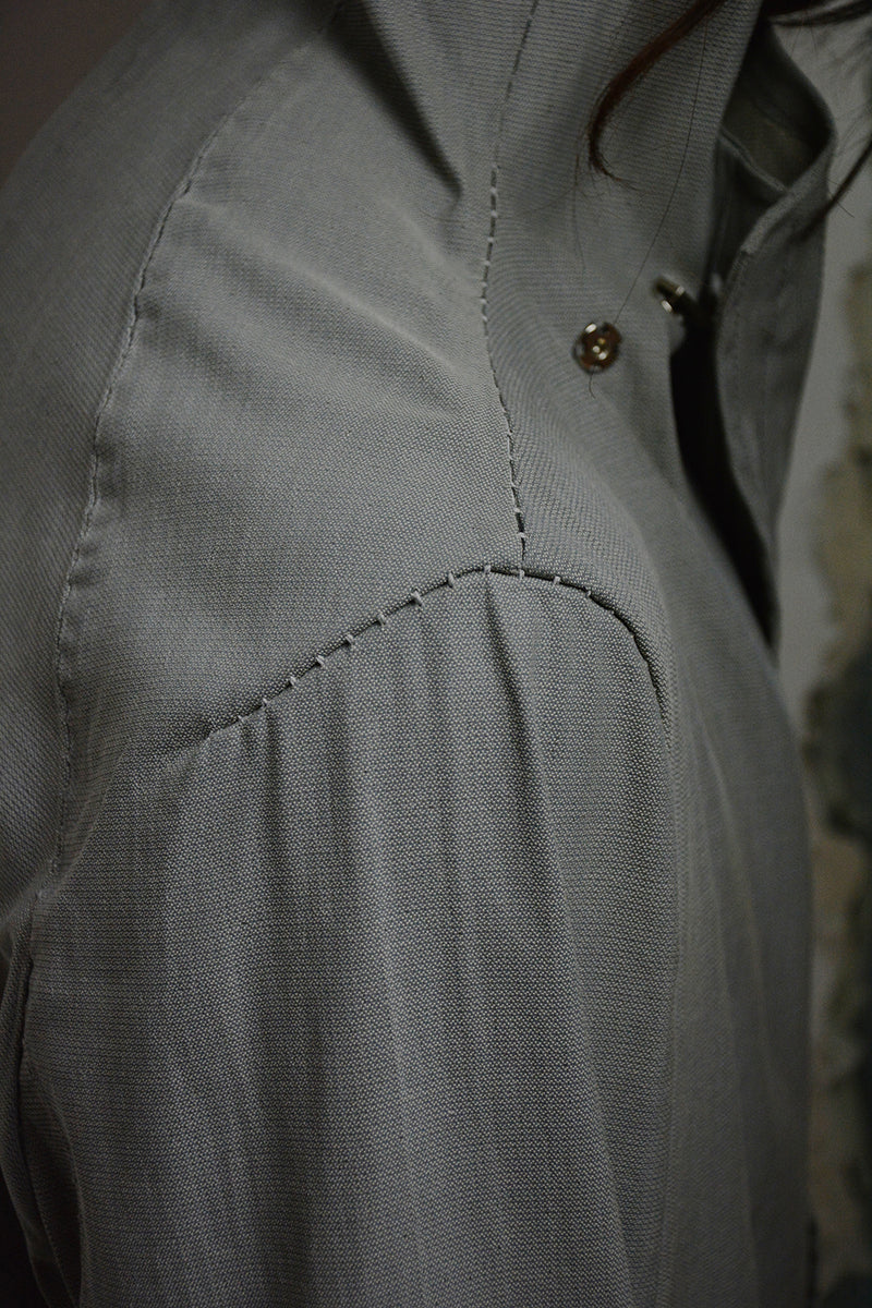 STIRRED, CHAIN SEAM, PROSTHETIC ELBOW BUTTON-DOWN COLLAR PARKA
