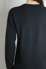 ROUND NECK ARCHED SHOULDER SWEATER