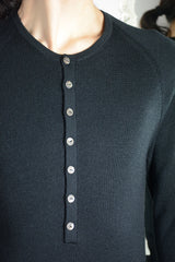 GRANDAD NECK THERMAL SWEATER