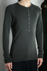 GRANDAD NECK THERMAL SWEATER