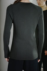 GRANDAD NECK THERMAL SWEATER