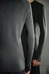 GRANDAD NECK THERMAL SWEATER