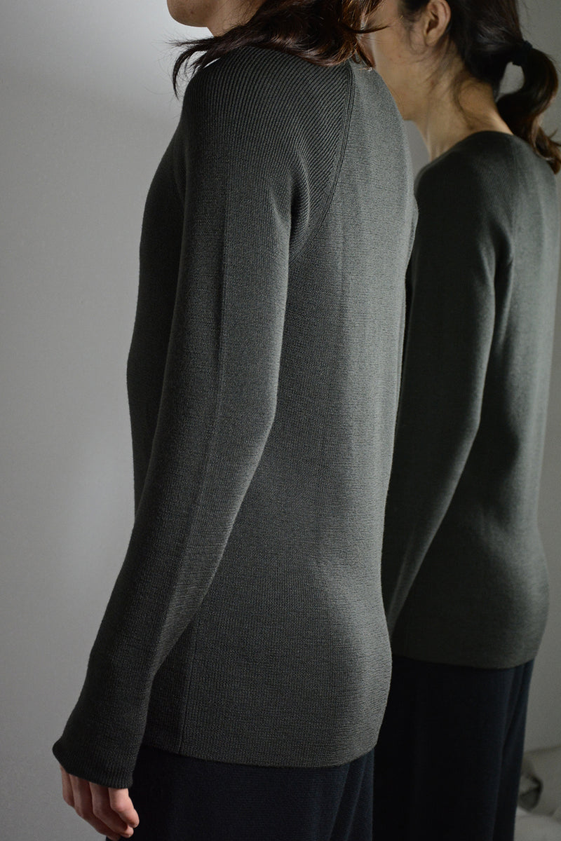 GRANDAD NECK THERMAL SWEATER