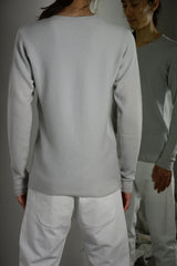 ROUND NECK ARCHED SHOULDER SWEATER